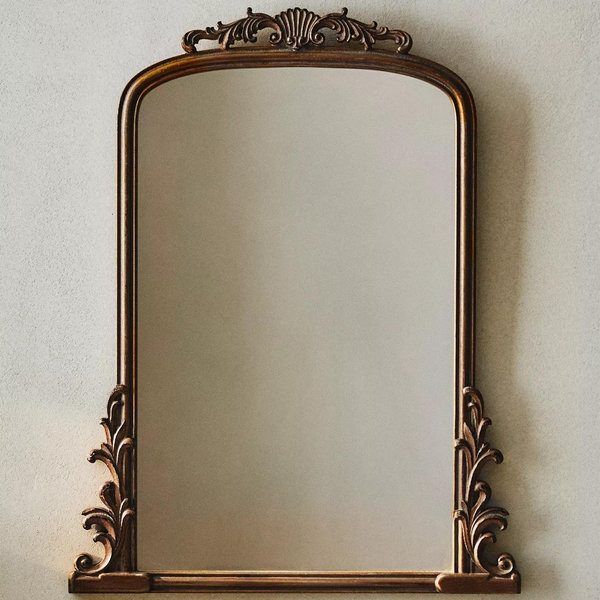 GOLDEN WOODEN WALL MIRROR