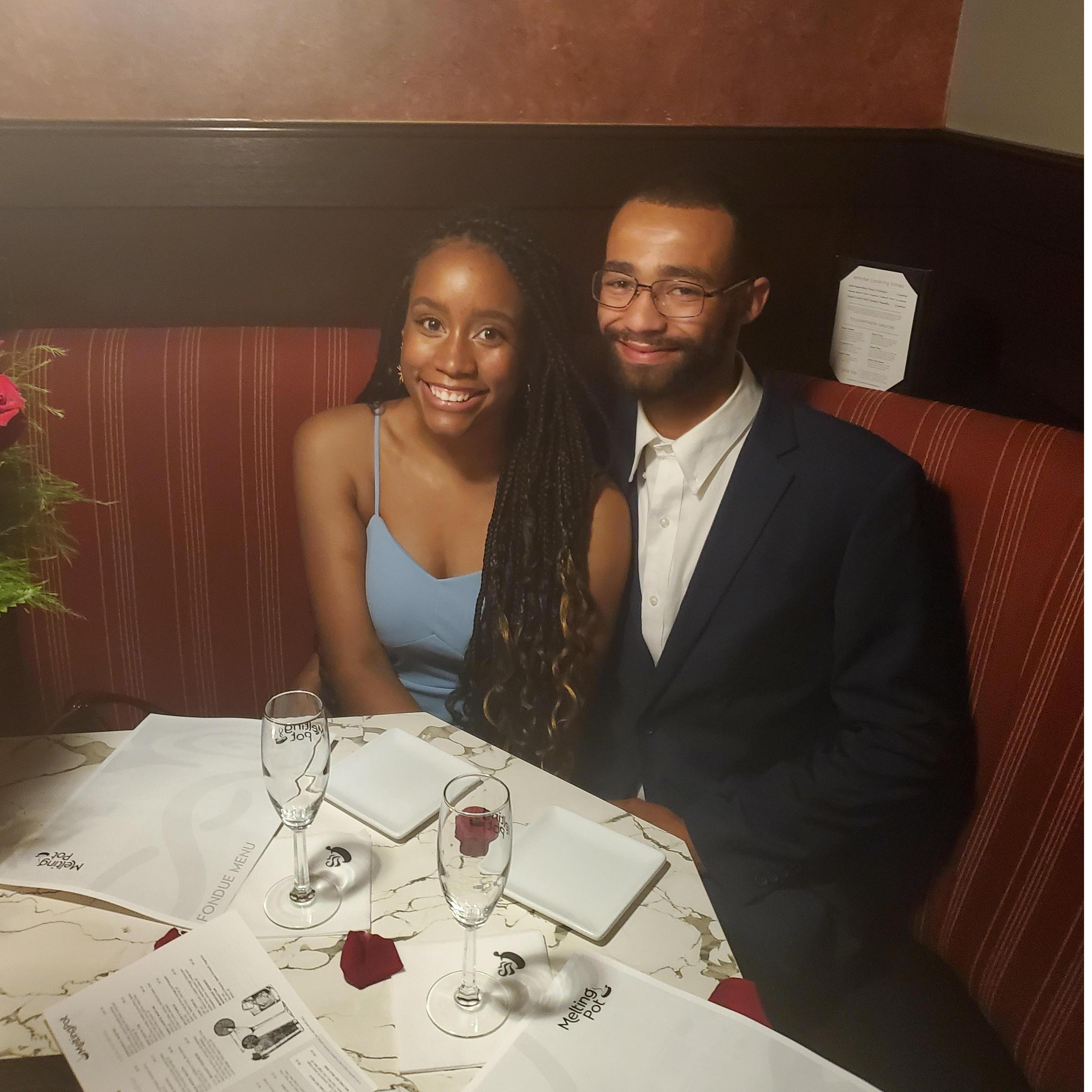 I'm a little extra; I made him put on a suit for my birthday!