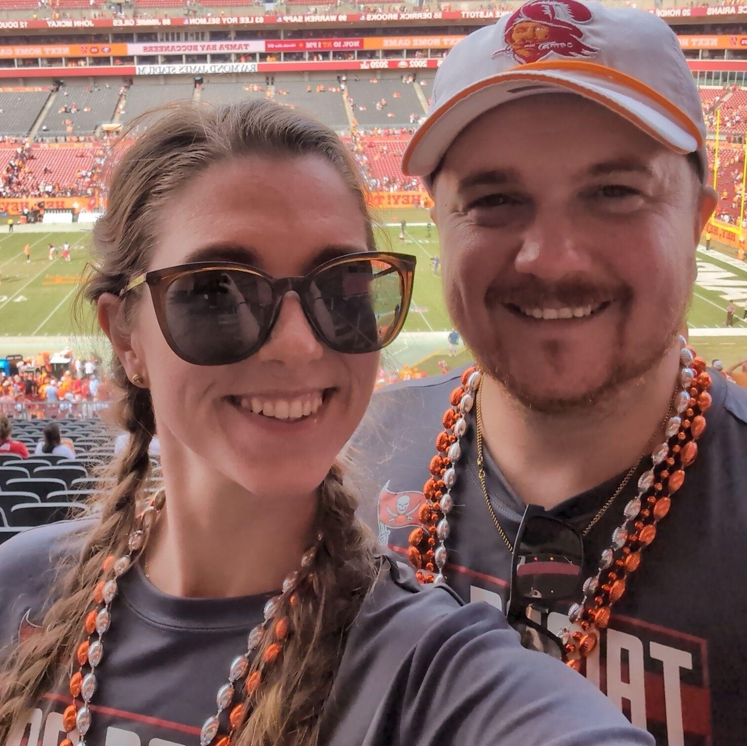 Our first Buccaneer's football game!