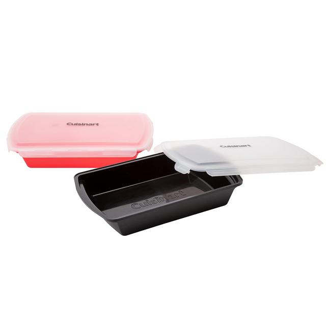 Cuisinart CMT-500 2-Pack Marinating Marinade Containers, Black Red