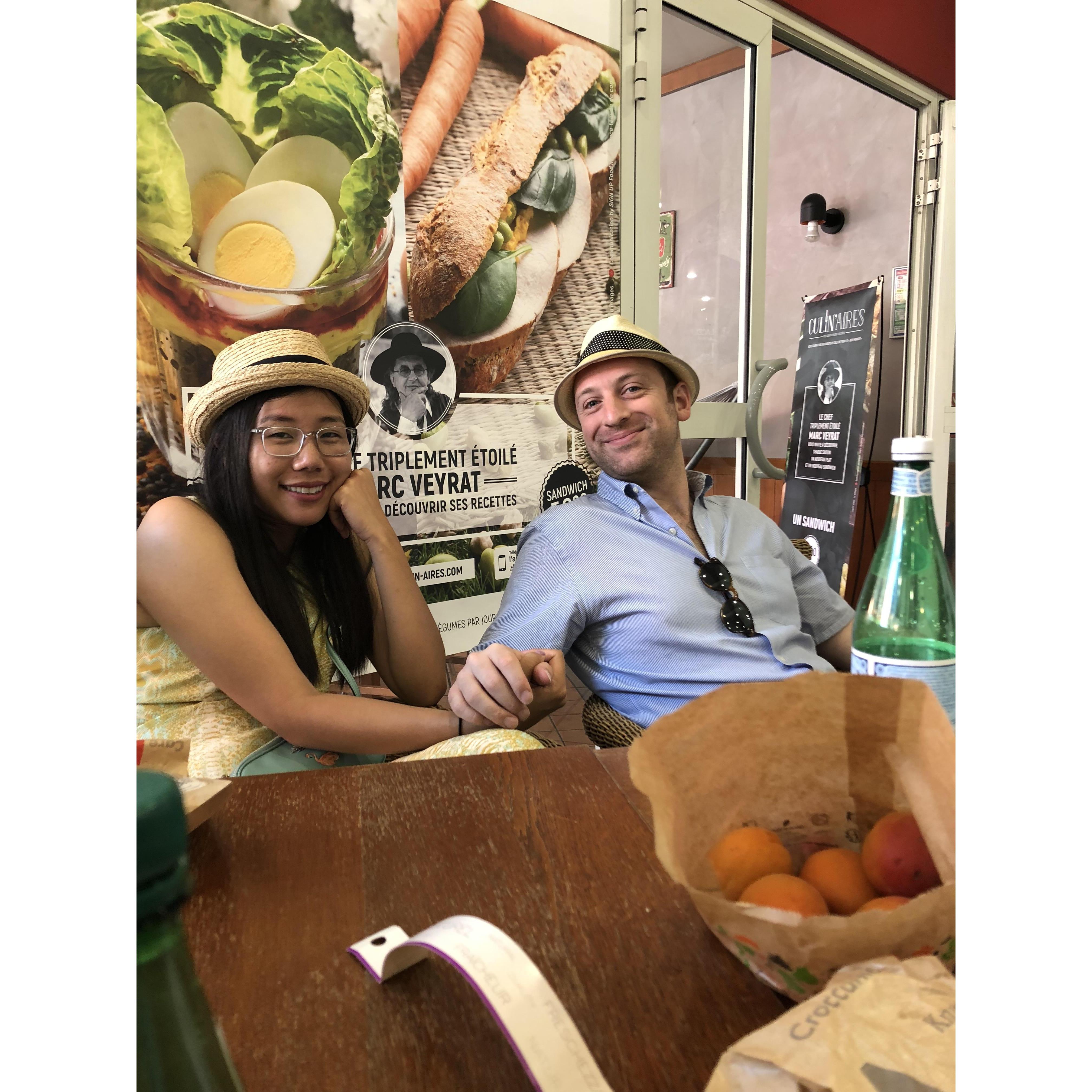 Matching hats in France