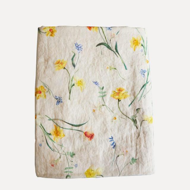 Spring Bulbs Linen Tablecloth