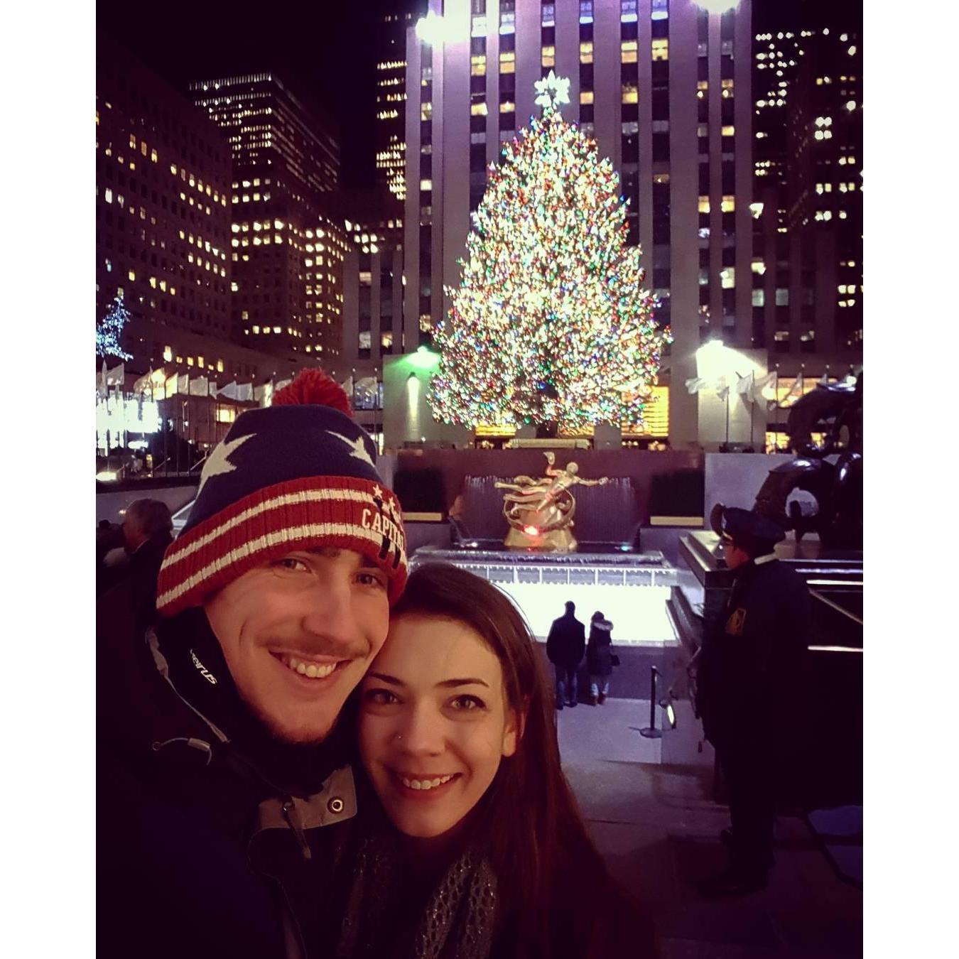 First trip to NYC together, it was SO cold that day.