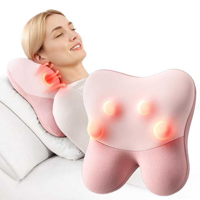 BOB AND BRAD Back Massager with Heat FSA HSA Eligible, EZBack Corded Neck Massager for Pain Relief Deep Tissue, Shiatsu Back Shoulder and Neck Massage Pillow, Full Body Use, Ideal Gifts for Women Men