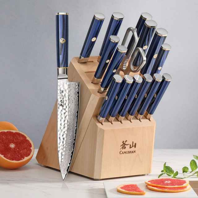 Cangshan Kita Knife Block, Set of 17
