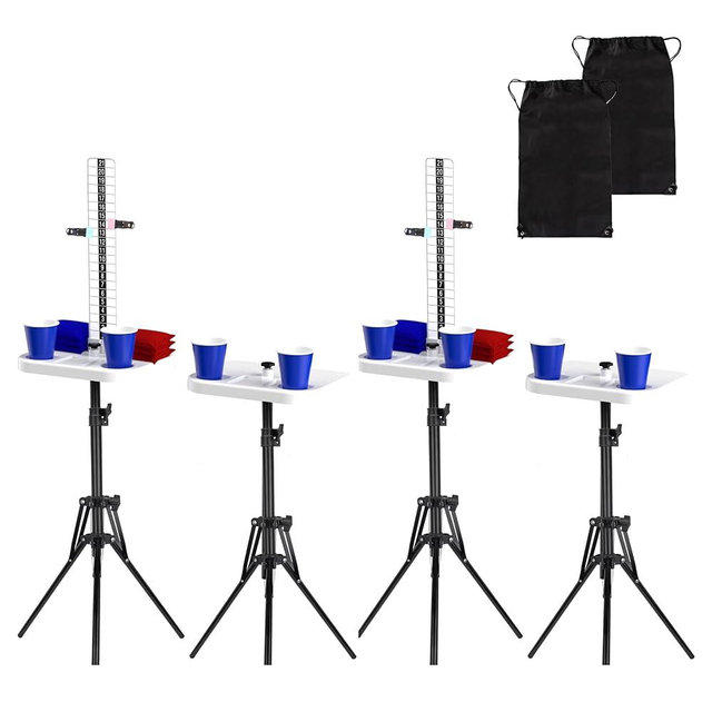 Teamaze Cornhole Scoreboard 4 Sets Cornhole Score Keeper with Dri-nk Holder Corn Hole Game Accessories for Outside, Yard Game