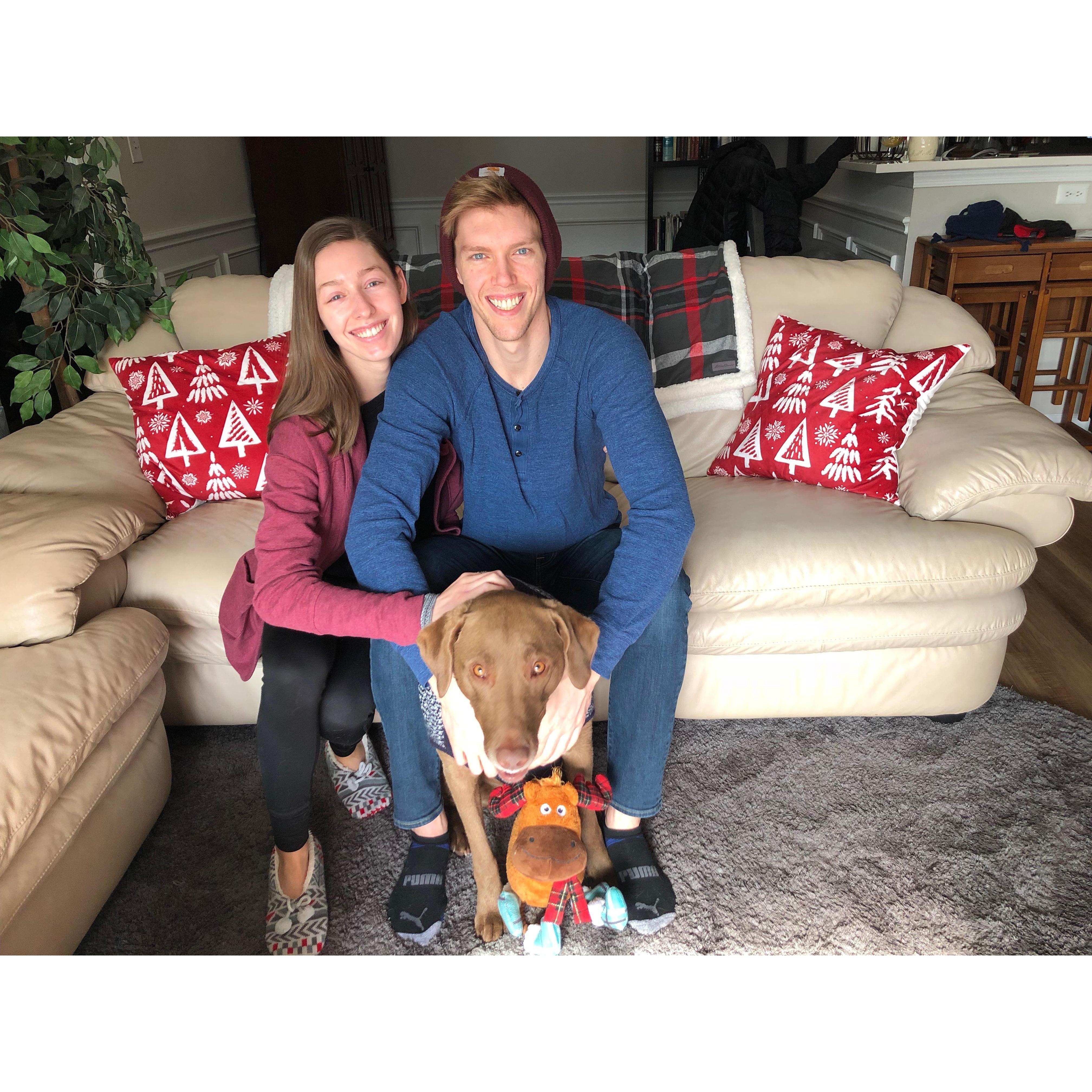 Christmas 2019 in our first apartment together.