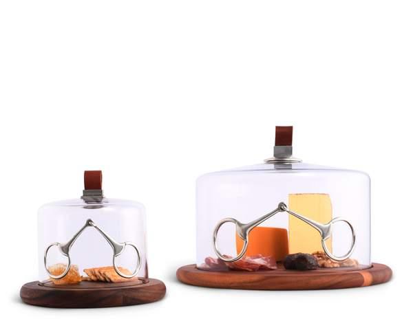Horse Bit Glass Covered Cheese Wood Board