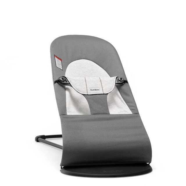 BABYBJÖRN Bouncer Balance Soft Cotton - Jersey Dark Gray/Gray