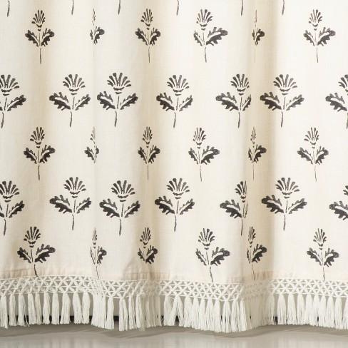 Printed Floral Shower Curtain Neutral - Threshold™