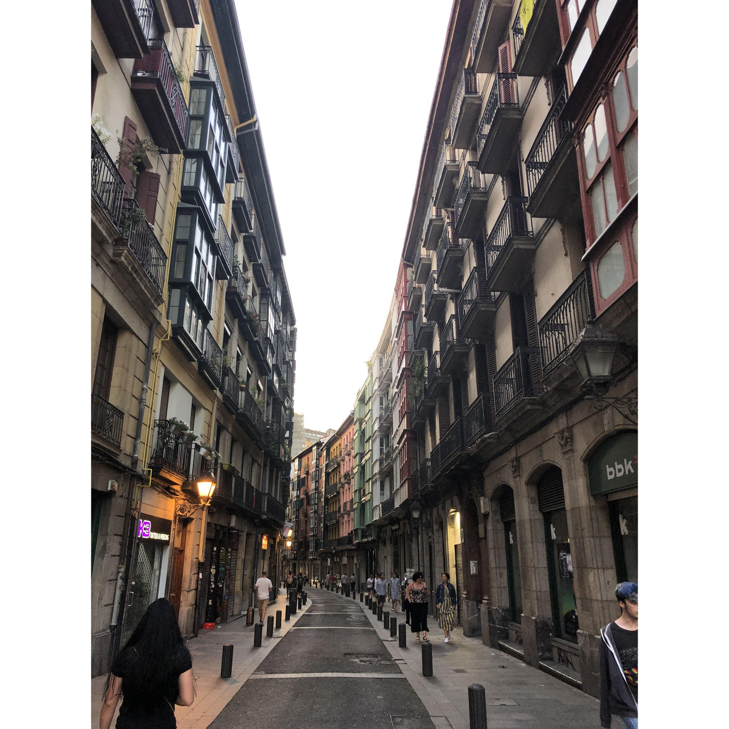 Amongst the locals in the old town of Bilbao!