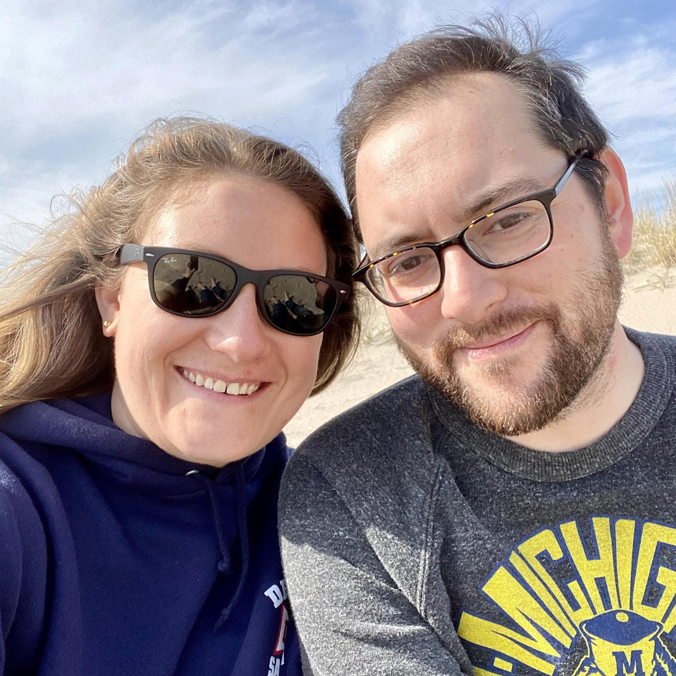 Our first photo together! April 25, 2020 at Fort Tilden Beach in Queens, NY.
