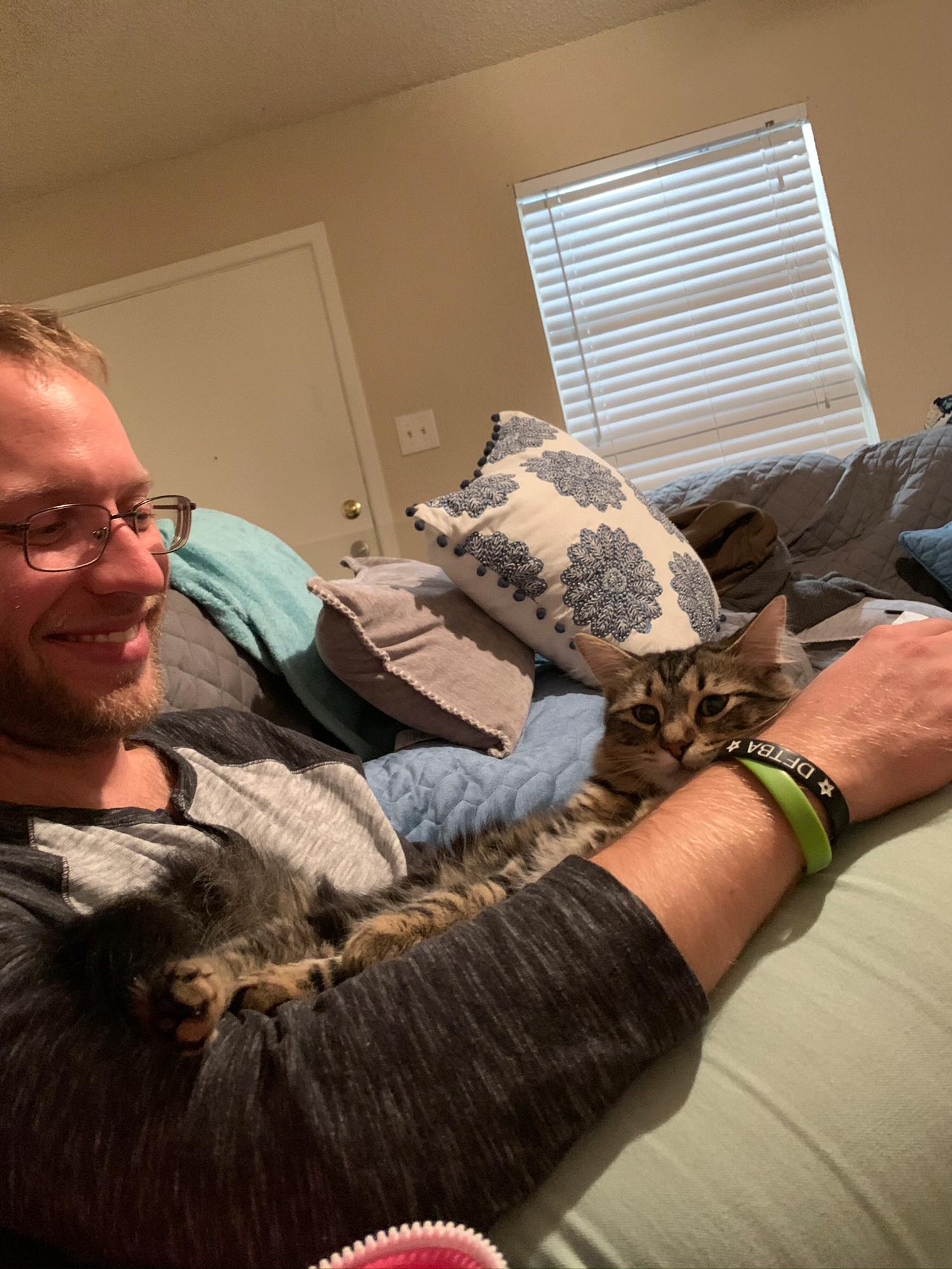 Freya cuddles with Brian for the first time!