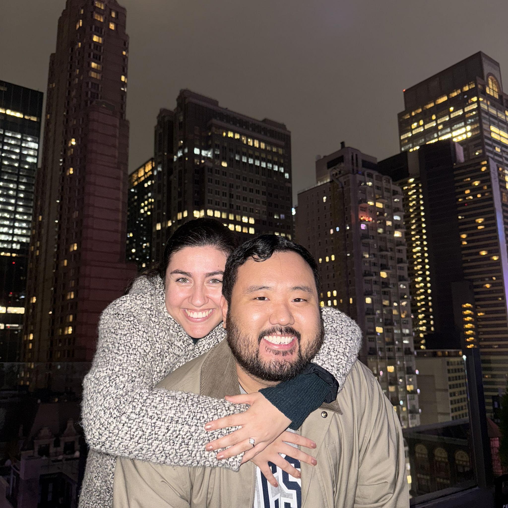 Right after we got engaged in NYC!