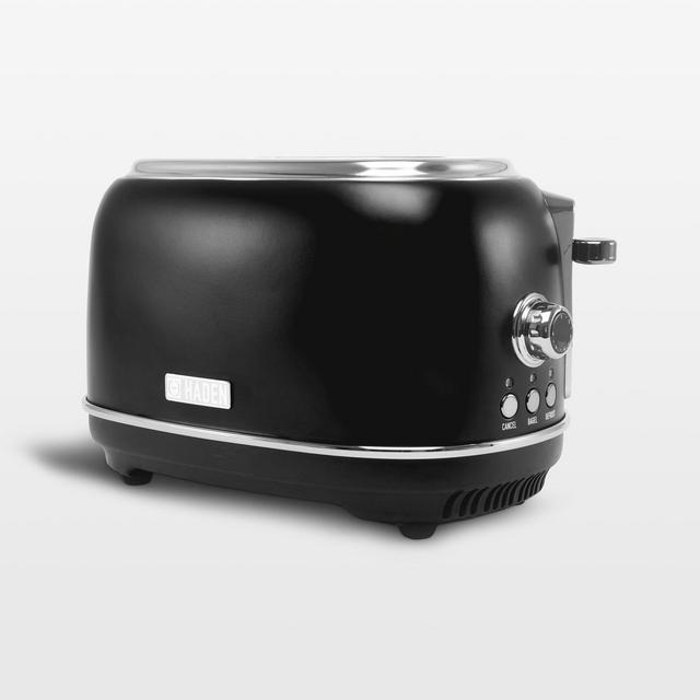 HADEN Heritage Black and Chrome 2-Slice Toaster