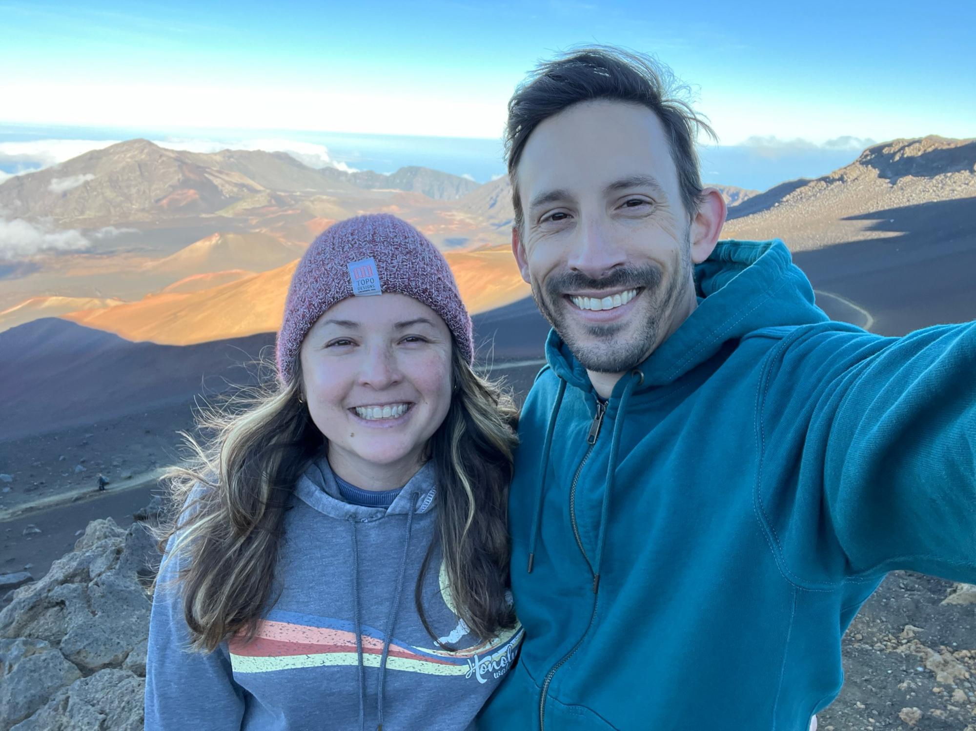 Checking out Haleakalā (volcano crater) in Maui