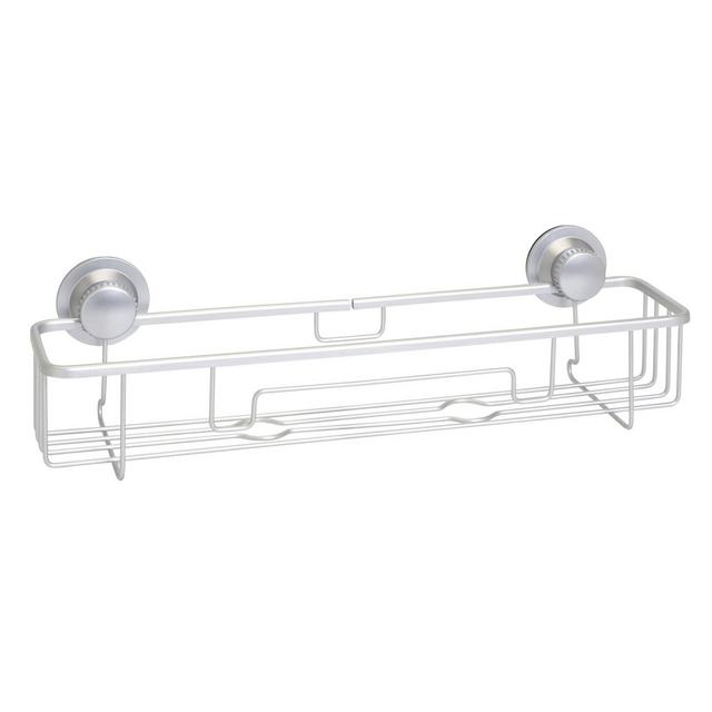 Squared Away™ NeverRust® 18.2-Inch Aluminum Dual Mount Shower Basket in Satin Chrome