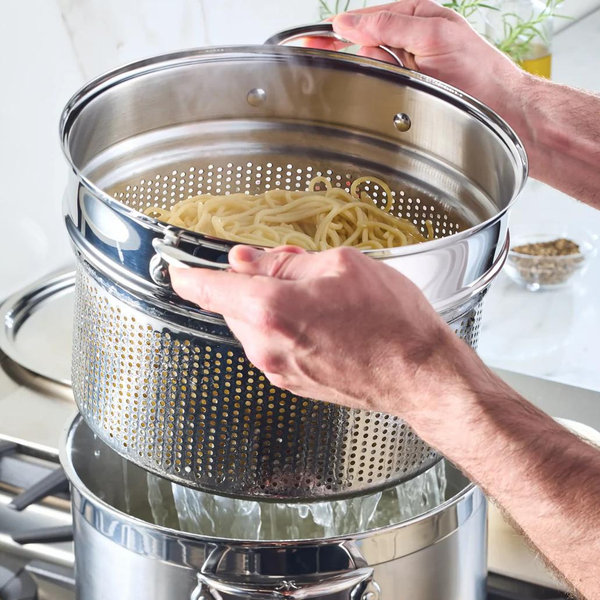 8-Quart Stainless Steel Pasta Insert