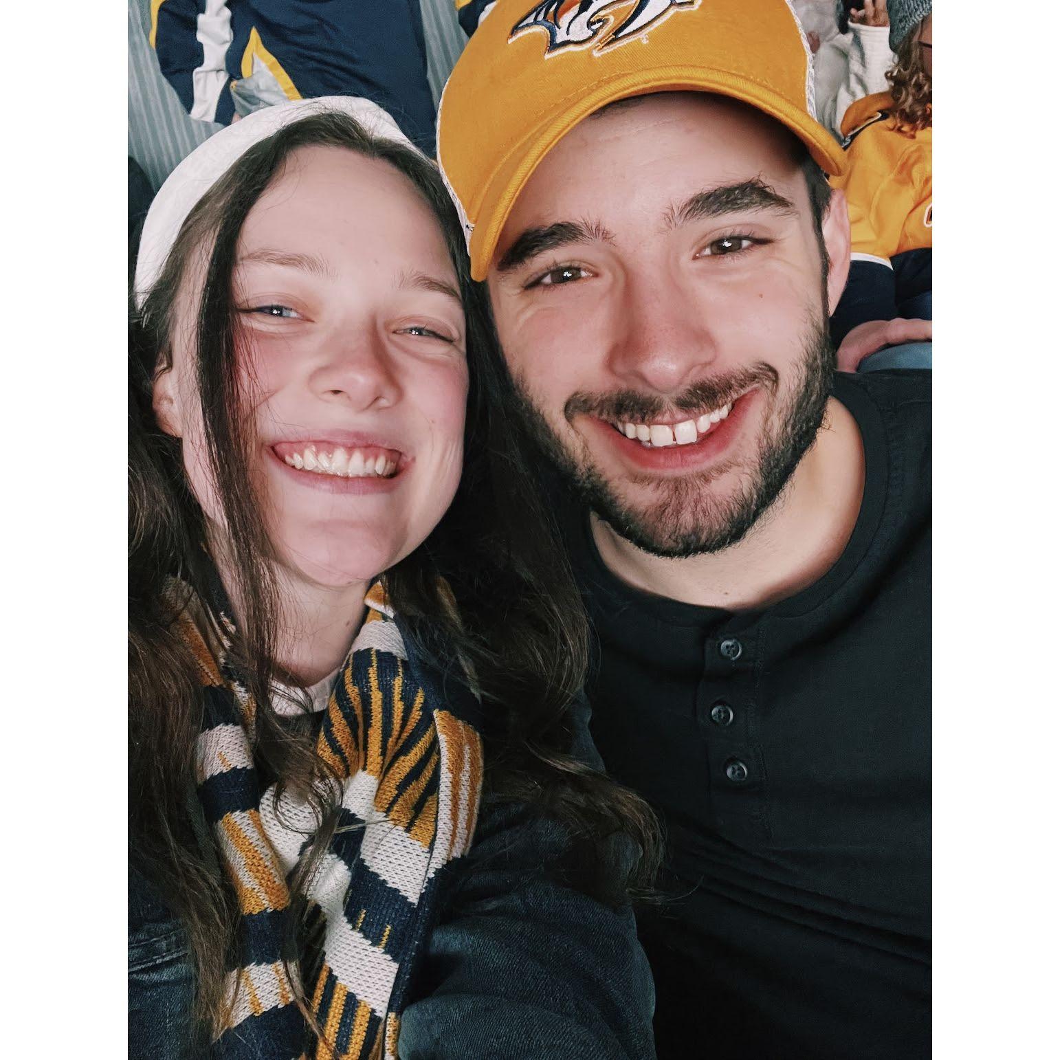 Our first Predators game!