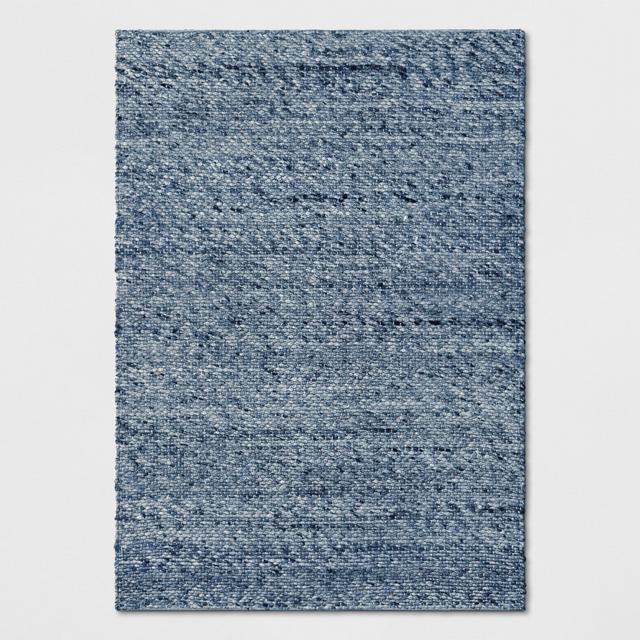 7'X10' Chunky Knit Wool Woven Rug Indigo - Project 62™