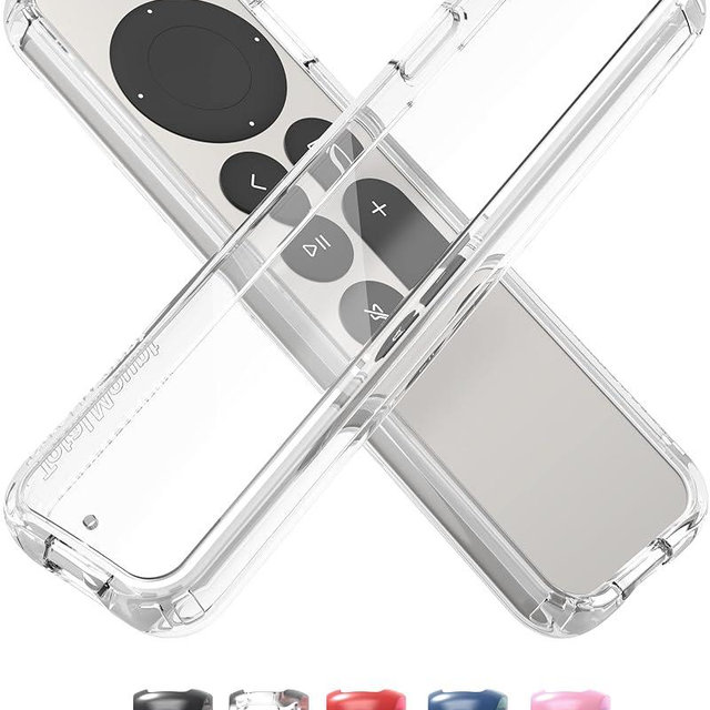 TotalMount Air Rim Case for Apple TV Remotes – Slim, Hybrid Apple TV Remote Case with Ultimate Drop Protection – Clear