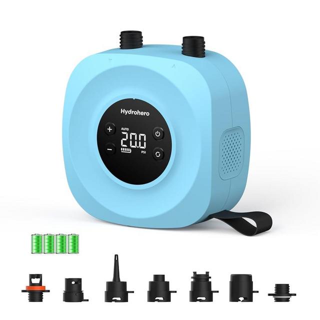 Hydrohero Electric Paddle Board Pump, Rechargeable 20PSI High Pressure SUP Pump, Intelligent Dual Stage Inflation & Deflation, Auto-Off for Stand Up Paddle Boards, Surfing Kite, Tent, Boat