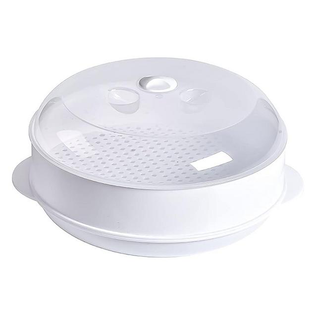 WANGYZJ Microwave Steamer - Plastic Vegetable Steamer, Microwave Steamer for Vegetables ,Microwave Steamer for Cooking with Lid, BPA Free, Microwave Cookware, Healthy Cooking Quick Fast (1 Tier)