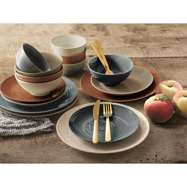Siterra Painter's Palette 16 Piece Dinnerware Set, Service for 4