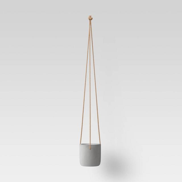 6" Concrete Hanging Planter Gray - Project 62™
