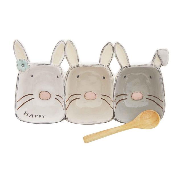 Mud Pie® 2-Piece Bunny Triple Dip Set in Beige