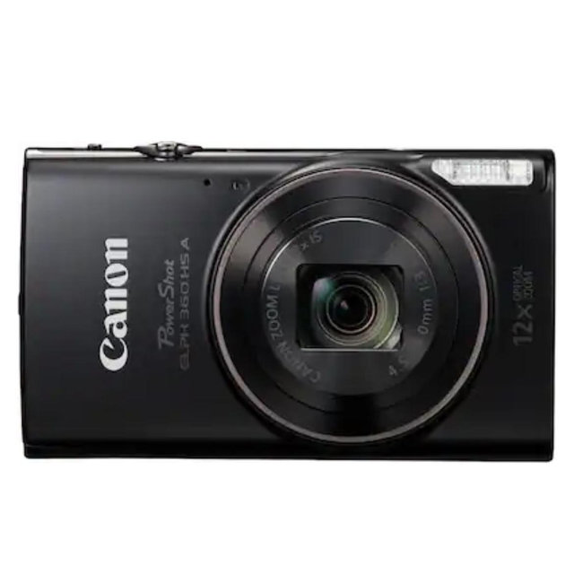 Canon - PowerShot ELPH 360 HS A Full HD Video 20.2-Megapixel Digital Camera - Black