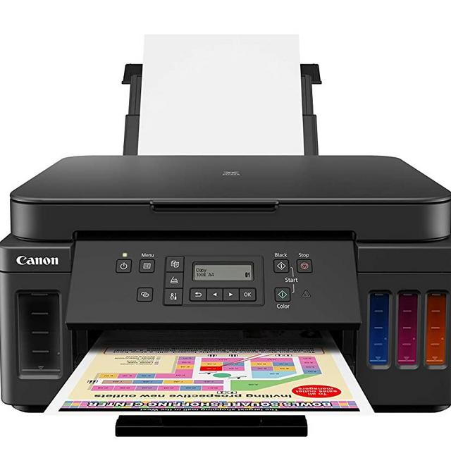 Canon PIXMA G6020 Wireless All-In-One Supertank (Megatank) Printer, Copier and Scan with Mobile Printing, Black, Model Number: 3113C002