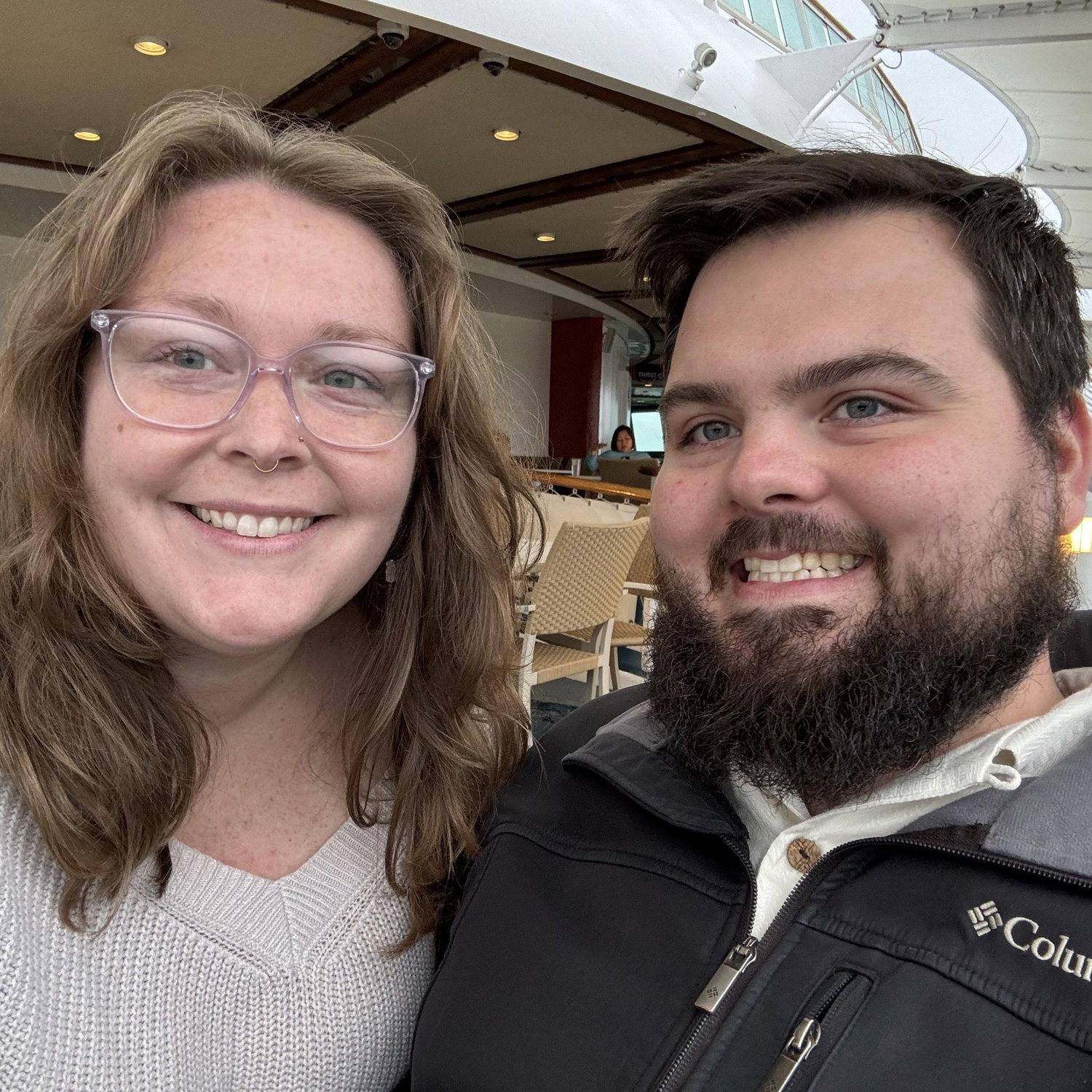 Enjoying leaving Boston's cruise port.