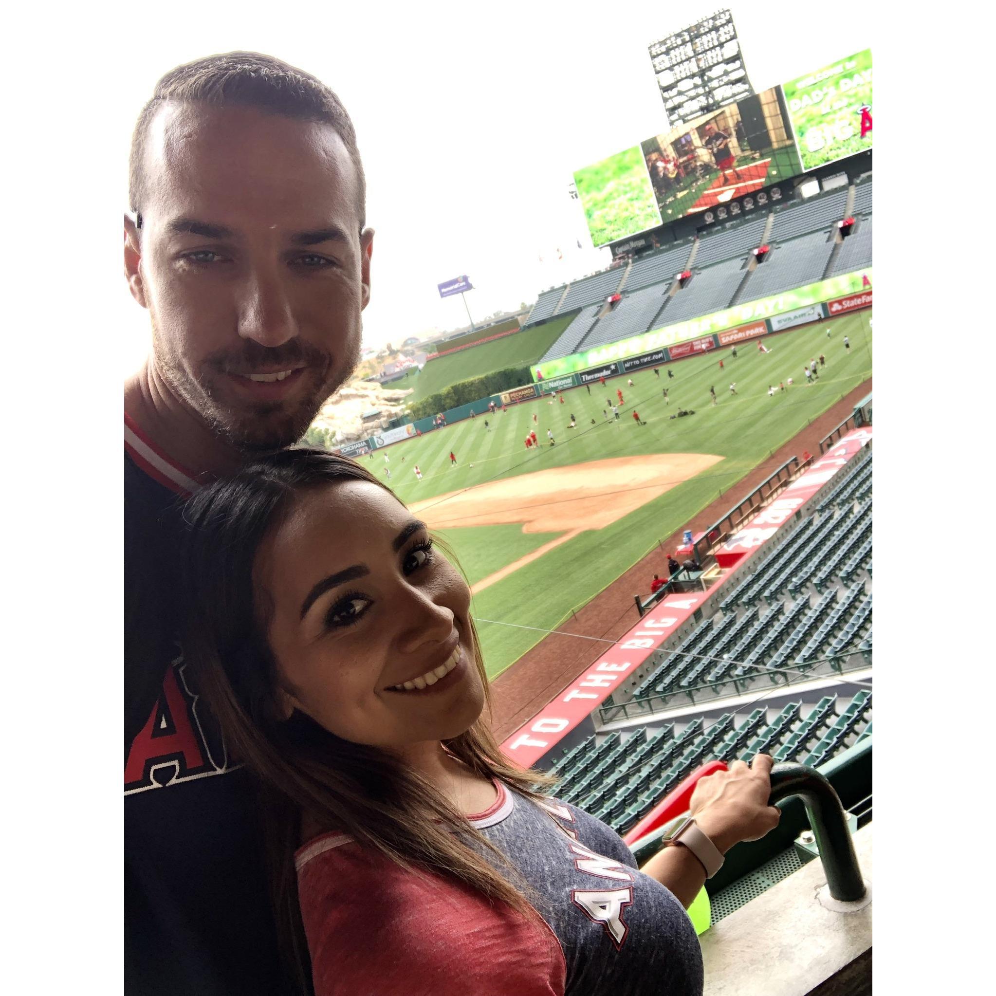 We both LOVE baseball and the Angel’s. Light that baby up!