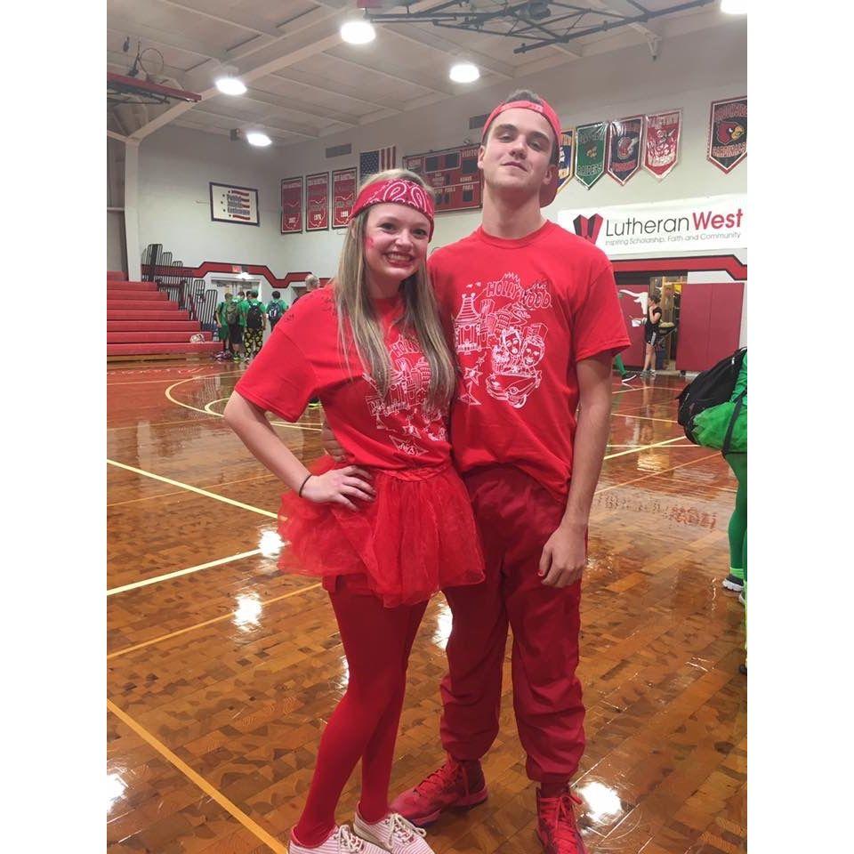 The first photo they took together for spirit week 2016