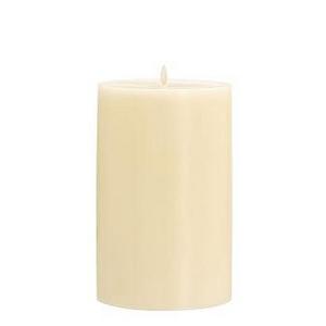 Premium Flicker Flameless Wax Candle, Ivory - 6X10