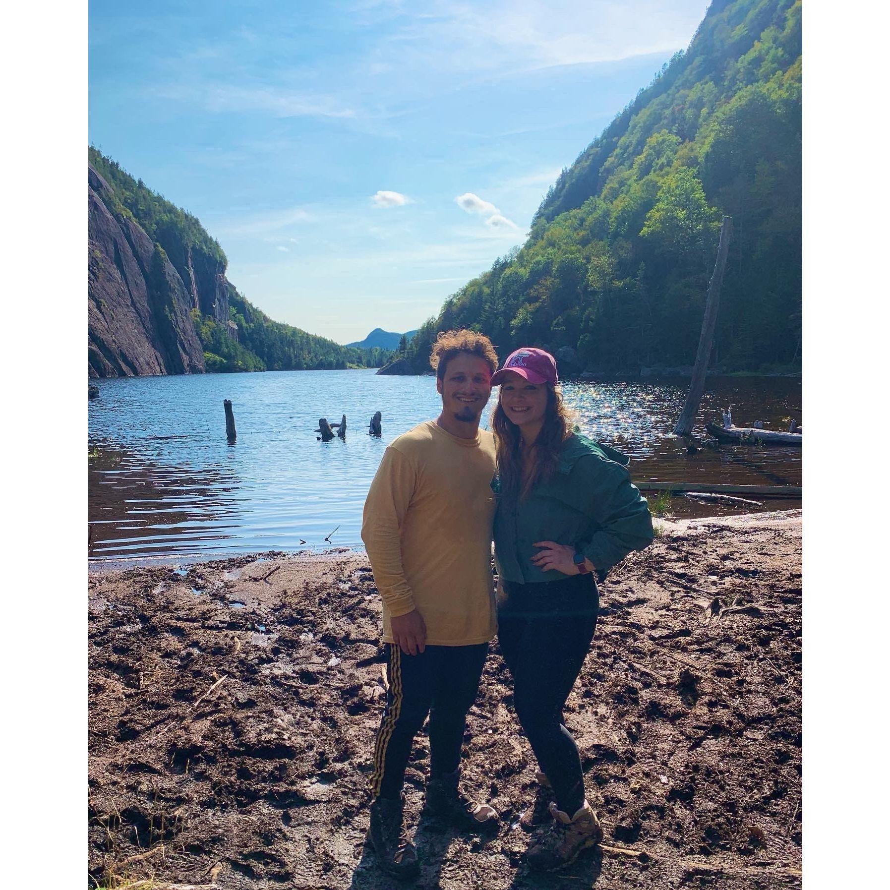 After a 12.5 miles hike, we reached the hidden Avalanche Lake in New York!