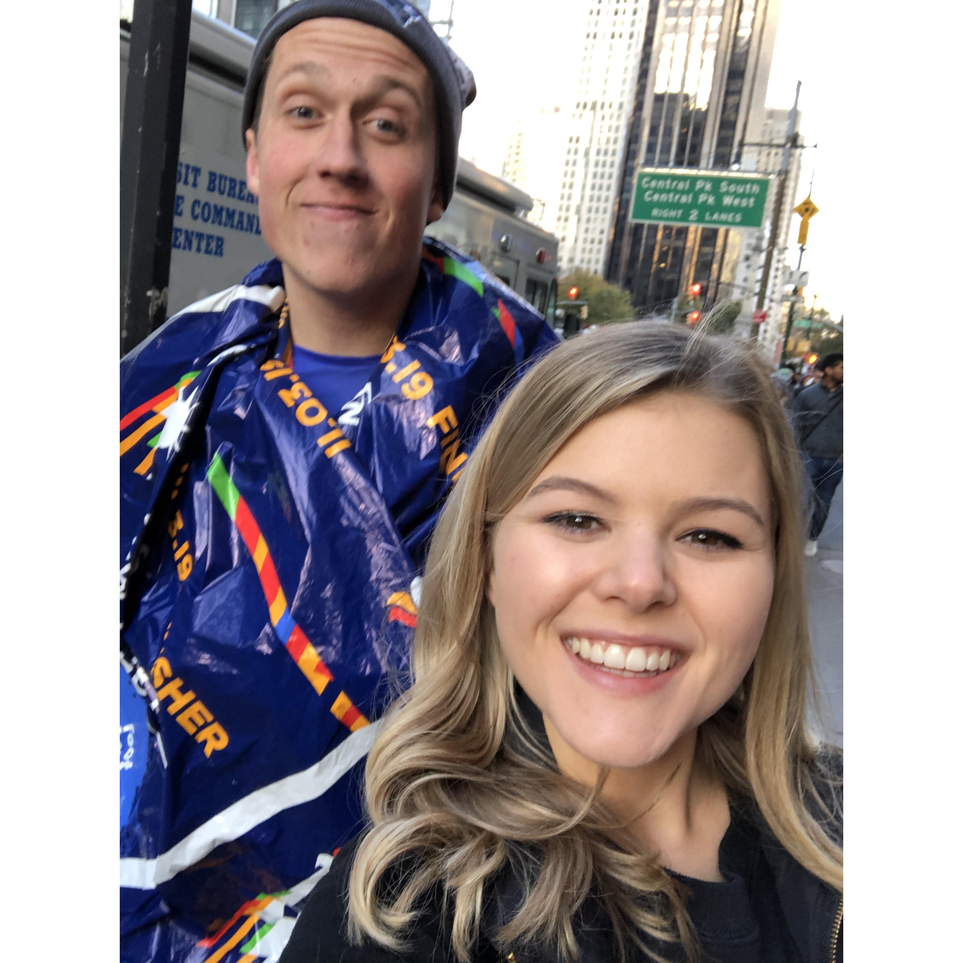 AJ after her ran the NYC Marathon