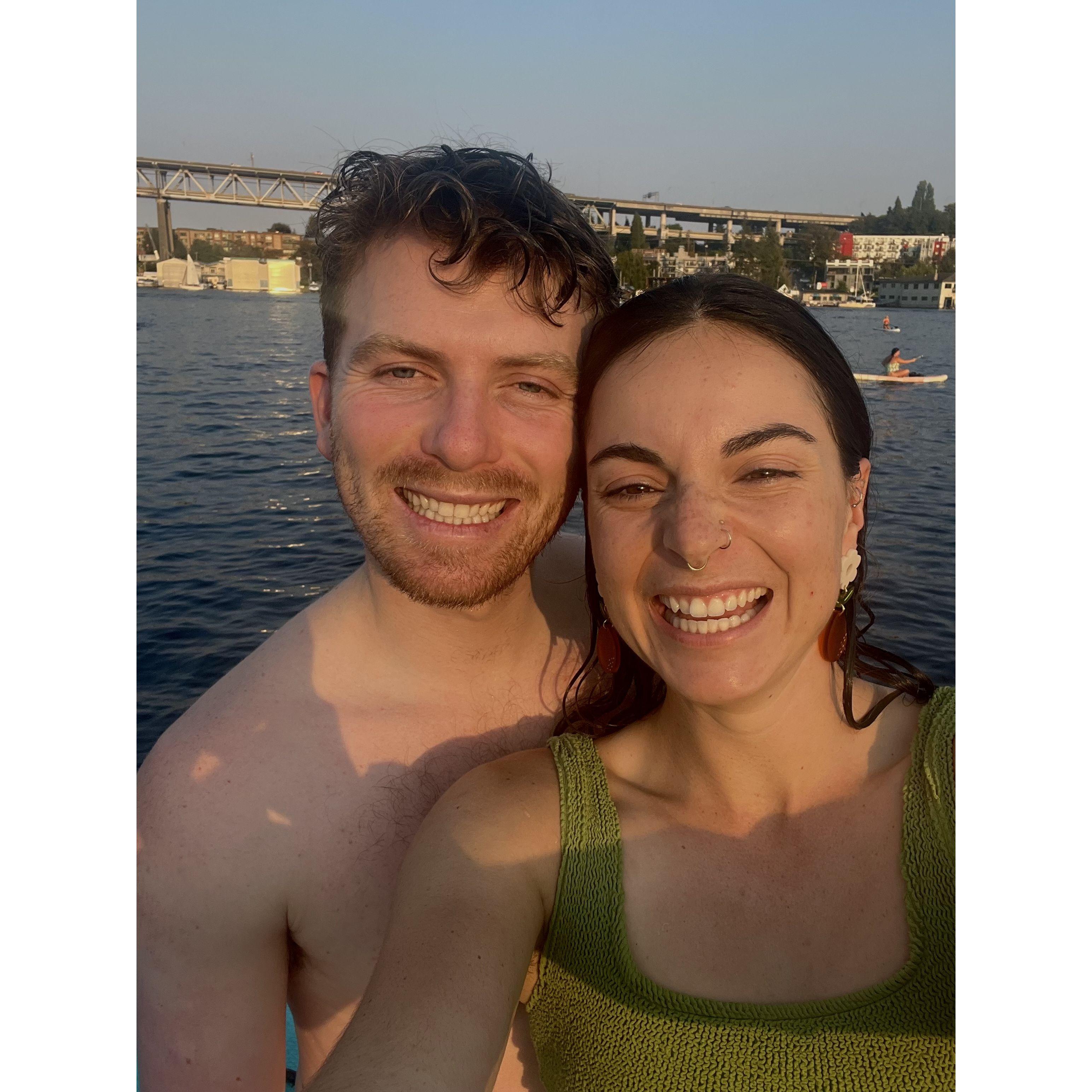 Paddle boarding on Lake Union