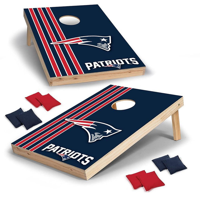 Wild Sports NFL 2' x 3' Solid Wood Cornhole Set with Direct Print HD Team Graphics – Great Gift for Any Football Fan! Bean Bag Toss Family Outdoor Games