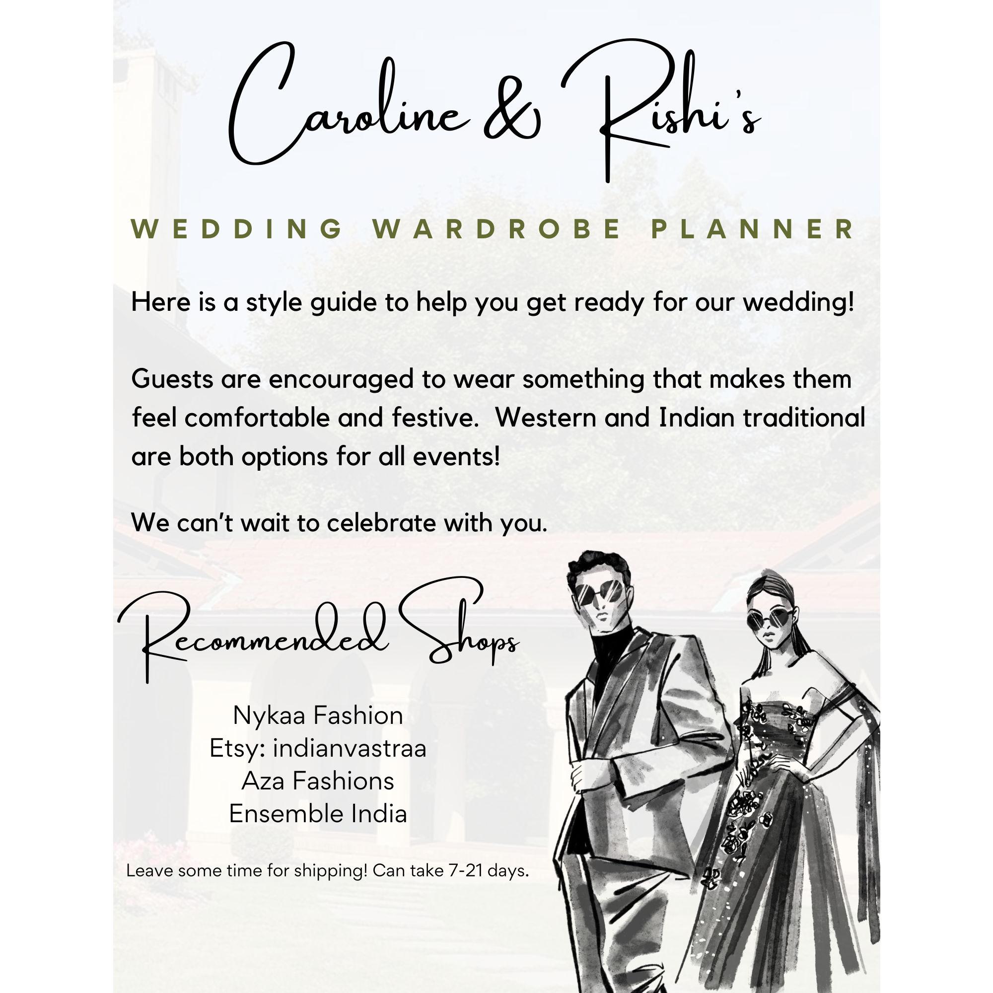 Wedding Wardrobe Planner