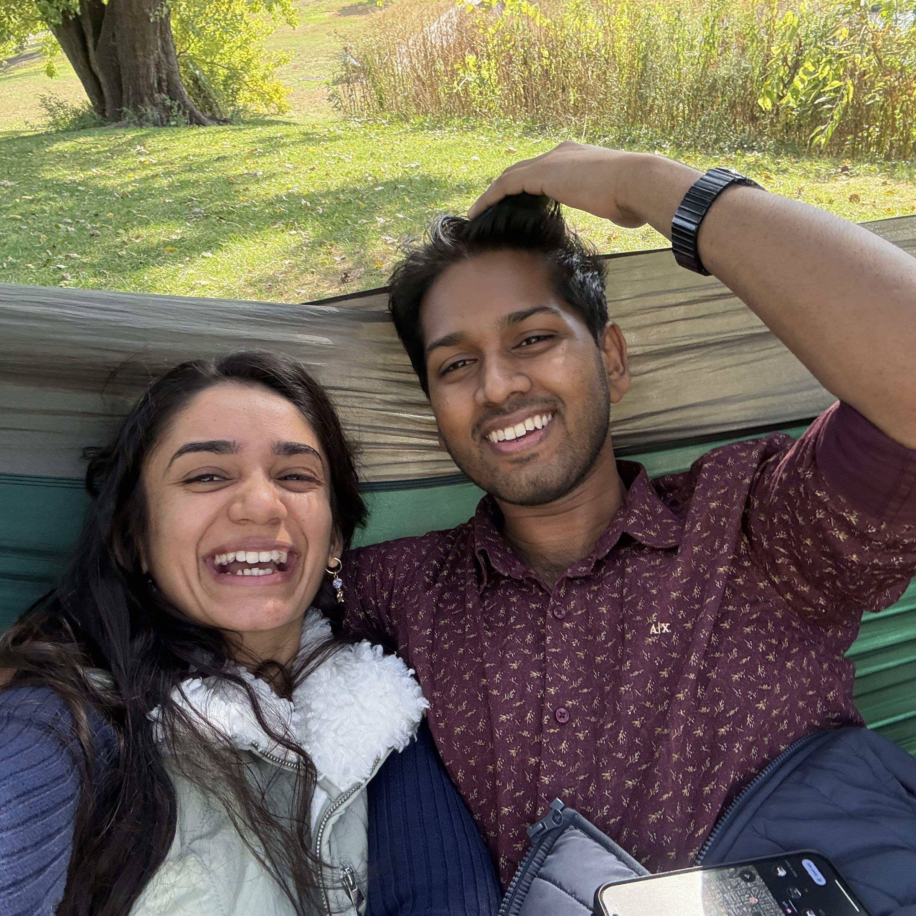 Hammocking to celebrate 2 years and throwback to one of our first dates!