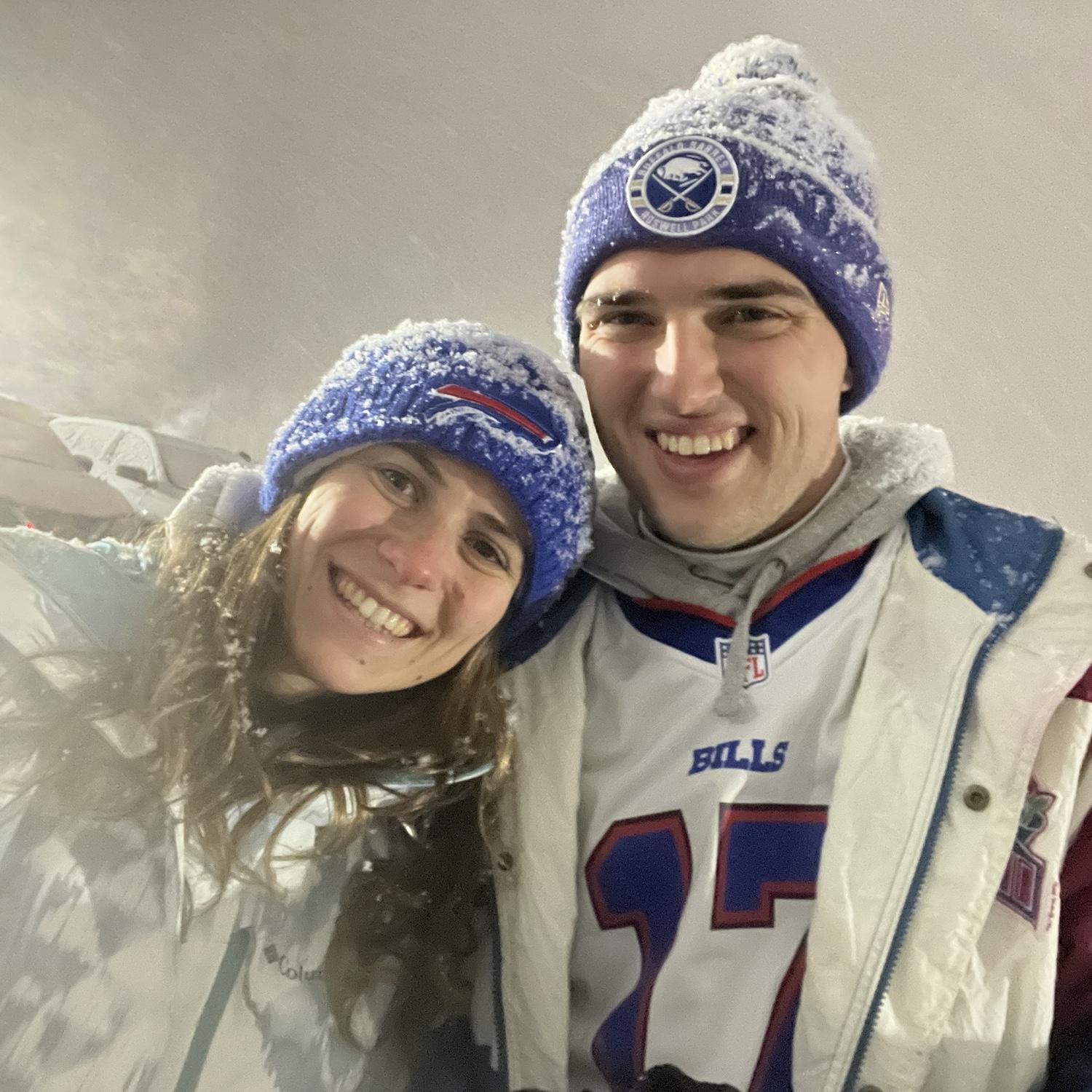 Bills snow game versus Miami - yes the Florida girl was cheering for Josh Allen