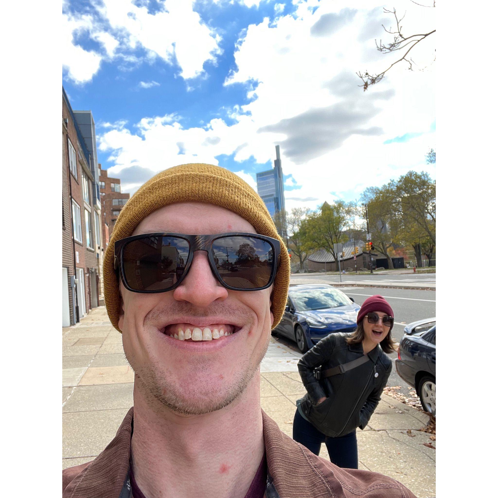 Jeremiah's first trip to Philadelphia!