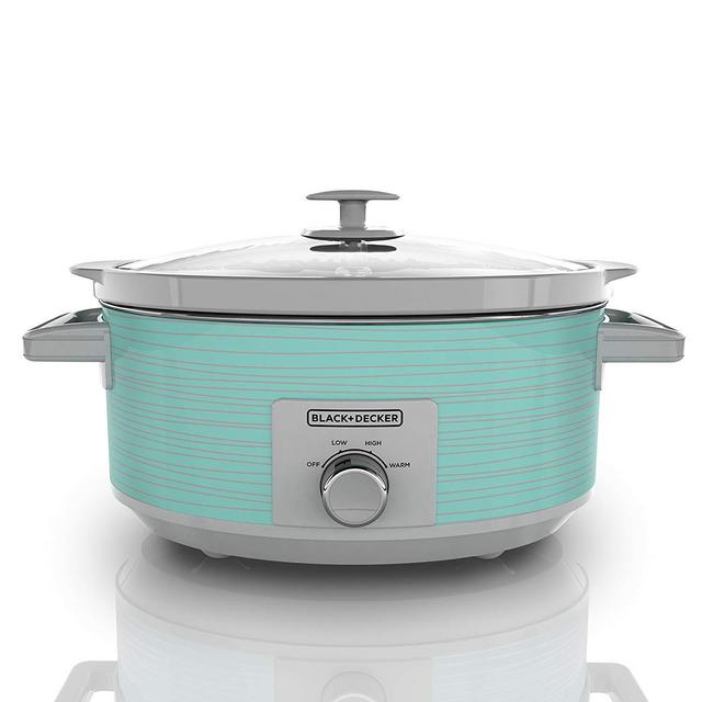 Black & Decker Slow Cooker 7 Quart Teal Wave