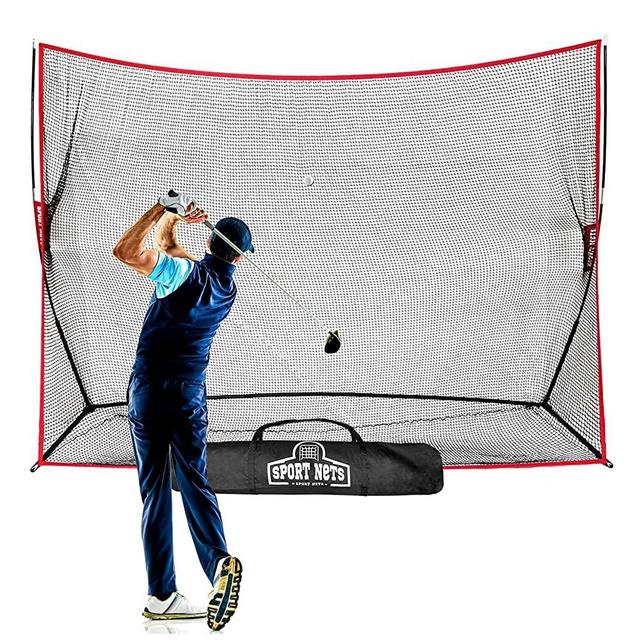 Heavy Duty Golf Net 10 X 7 - Perfect Golf Practice Net for Indoor Outdoor Garage Backyard Golf Practice. Golf Hitting Net is A Portable Home Driving Range. Comes W/Carry Bag