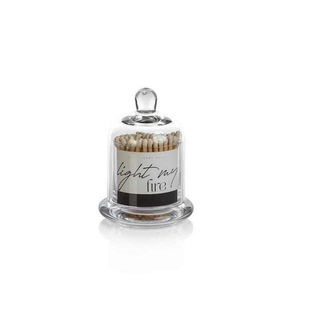 Zodax "Light My Fire Jar of Matches 3.5" x 5" 150 Matches (White)