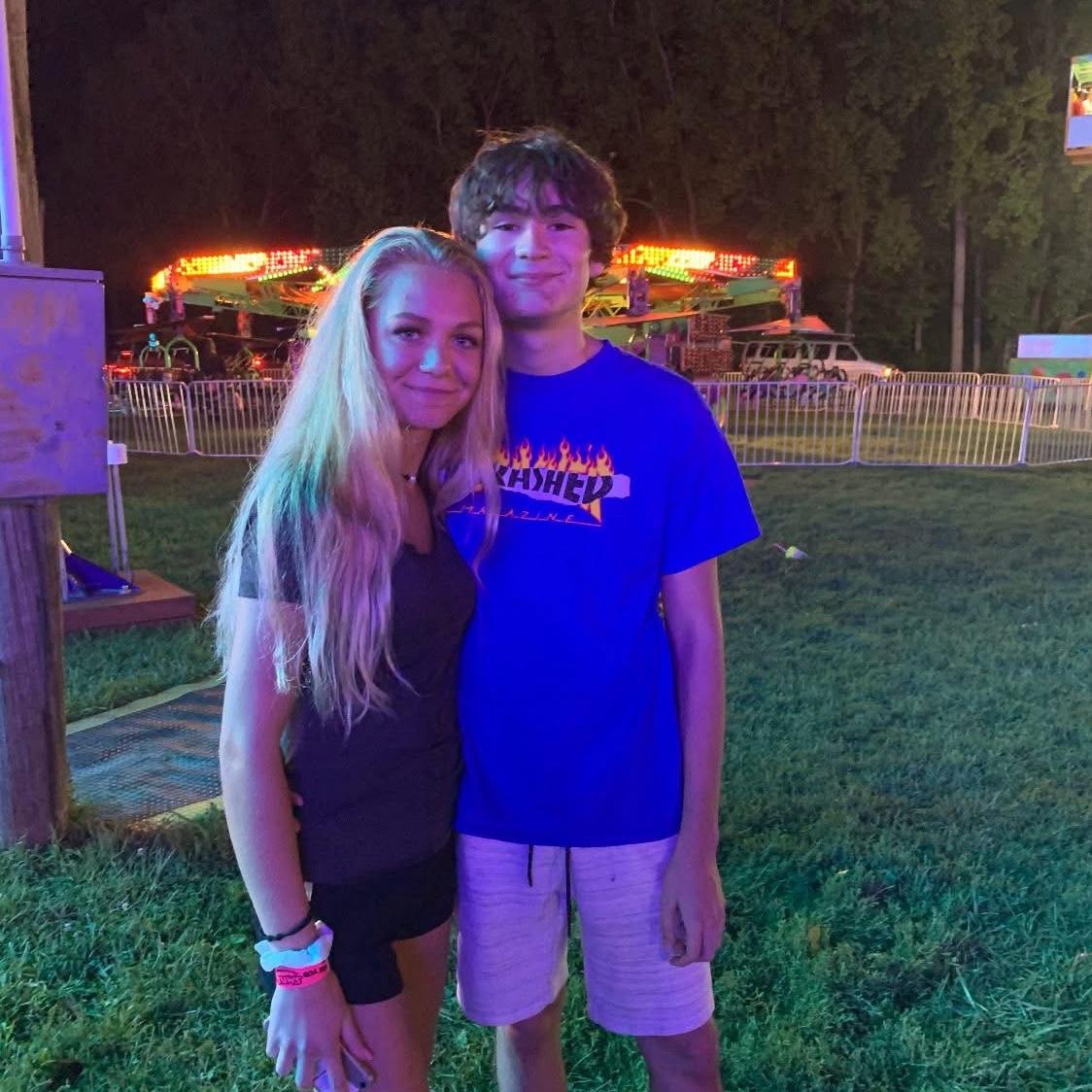Our third date, and our first picture together. We were 15 and 17