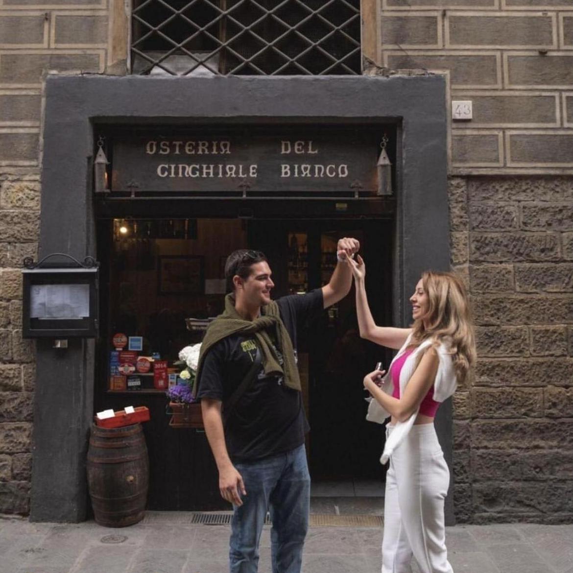 Dancing on the streets of Florence, Italy