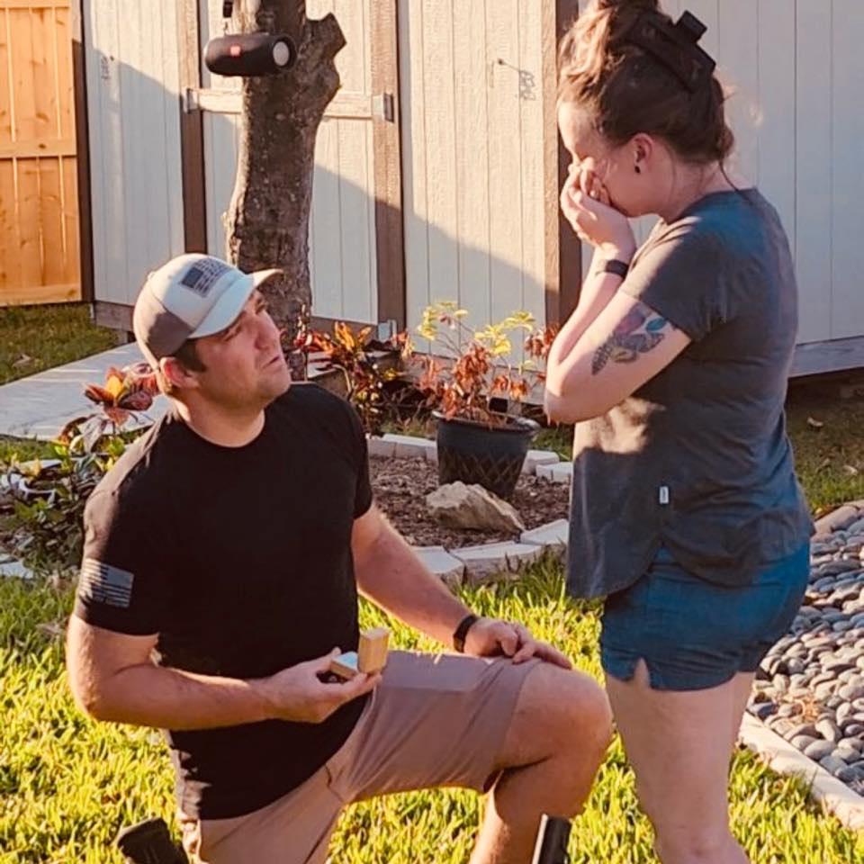 On October 12th, 2024, Aaron proposed to Kathryn in their backyard, in front of close friends, where obviously, she said yes. The boys were in on it too, one distracting Mom, the other recording.